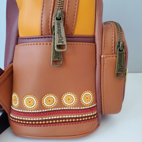 Loungefly Disney Rescuers Down Under Canyon Brown Zip Around Mini Backpack - Picture 5 of 13